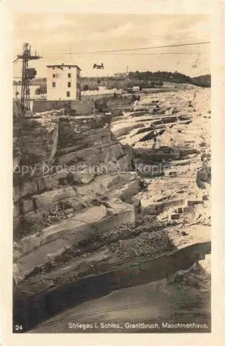 AK / Ansichtskarte Striegau Strzegom PL Granitbruch Maschinenhaus