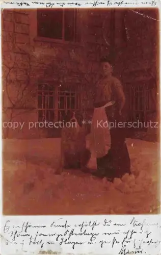 AK / Ansichtskarte HORGEN ZH Frau mit Bernhardiner