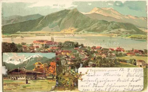 AK / Ansichtskarte Tegernsee Bayern Panorama Bauer in der Au