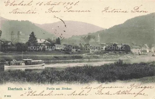 AK / Ansichtskarte Eberbach Baden Neckar HEIDELBERG BW Partie am Neckar