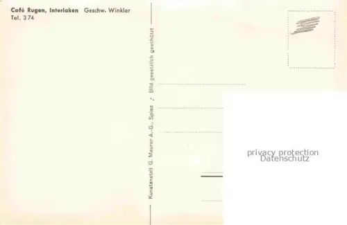 AK / Ansichtskarte INTERLAKEN BE Café Rugen Berner Alpen