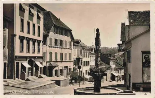 AK / Ansichtskarte Boudry NE Rue principale Fontaine