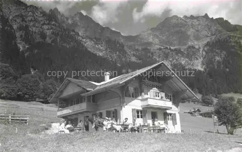 AK / Ansichtskarte Fermeltal Tuermlihorn 2490m Adelboden BE Wirtschaft Alpenrose Berner Alpen