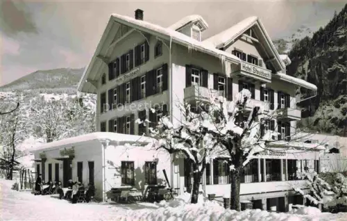 AK / Ansichtskarte Lauterbrunnen Interlaken BE Hotel Staubbach im Winter