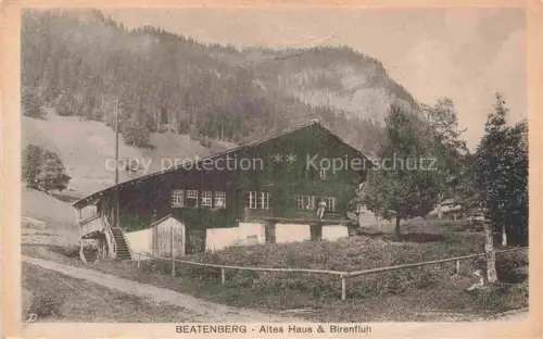 AK / Ansichtskarte Beatenberg Thunersee BE Altes Haus und Birenfluh