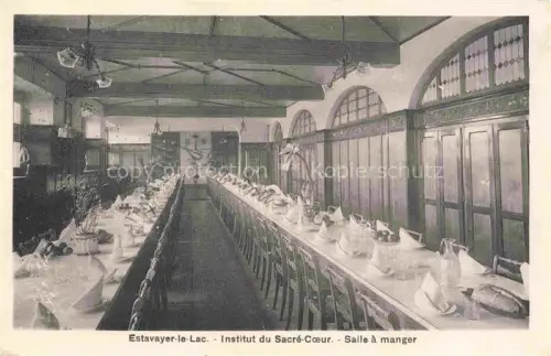 AK / Ansichtskarte Estavayer -le-Lac FR Institut du Sacré Coeur Salle à manger