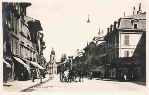 AK / Ansichtskarte MORGES VD Motiv im Zentrum Pferdefuhrwerk