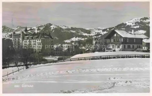 AK / Ansichtskarte Gstaad Saanen BE Winterpanorama Hotel