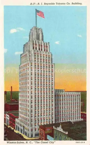 AK / Ansichtskarte Winston-Salem North Carolina USA R. J. Reynolds Tobacco Co. Building Illustration