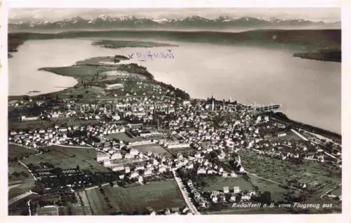 AK / Ansichtskarte Radolfzell Bodensee Panorama Bodensee Alpenkette