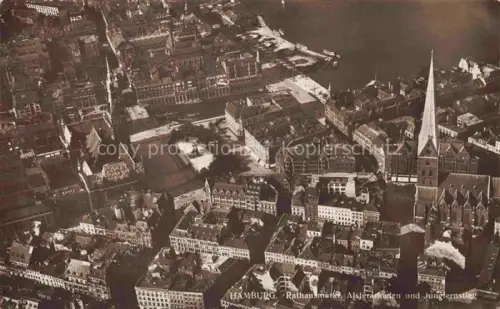AK / Ansichtskarte HAMBURG  CITY Rathausmarkt Alsterarkaden Jungfernstieg