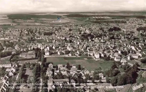 AK / Ansichtskarte Schwenningen  Neckar Villingen-Schwenningen BW Stadtpanorama Schule fuer Feinmechanik Krankenhaus