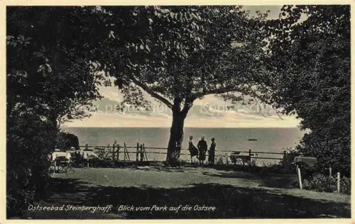 AK / Ansichtskarte Steinberghaff Steinberg Schleswig-Holstein Blick vom Park auf die Ostsee