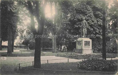 AK / Ansichtskarte LoeRRACH Baden BW Hebel-Park mit Hebel-Denkmal Statue Pruefstempel