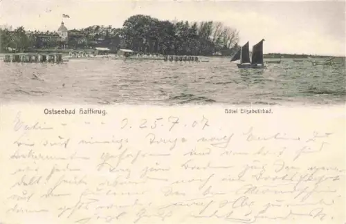 AK / Ansichtskarte HAFFKRUG SCHARBEUTZ Ostseebad Hotel Elisabethbad Ansicht vom Meer aus