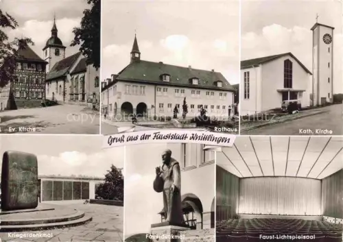 AK / Ansichtskarte Knittlingen Enzkreis BW Rathaus Faust Lichtspielsaal 