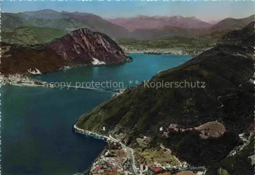 AK / Ansichtskarte Maroggia Melano Lago di Lugano TI Ponte Diga di Melide S. Salvadore