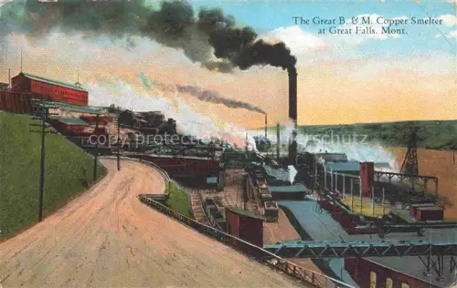AK / Ansichtskarte Great Falls Montana USA The Great B et M Copper Smelter