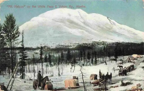 AK / Ansichtskarte Yukon Alaska USA Mt Halcon on the White Pass and Yukon Ry