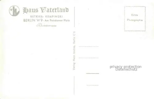 AK / Ansichtskarte BERLIN  CITY Haus Vaterland Rheinterrasse
