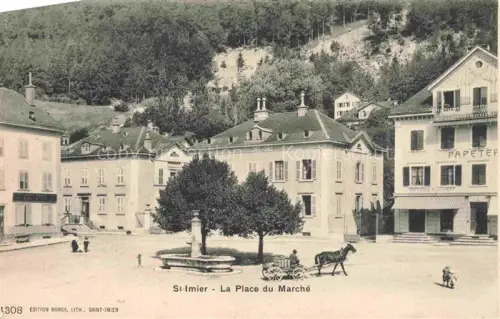 AK / Ansichtskarte St Imier Courtelary BE La Place du Marche
