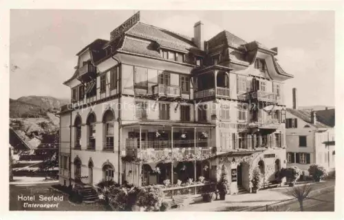 AK / Ansichtskarte Unteraegeri Unter-Aegeri ZG Hotel Seefeld