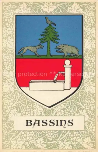 AK / Ansichtskarte Bassins NYON VD Wappen