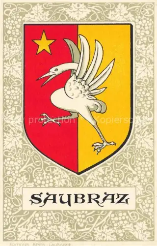AK / Ansichtskarte Saubraz Aubonne VD Wappen