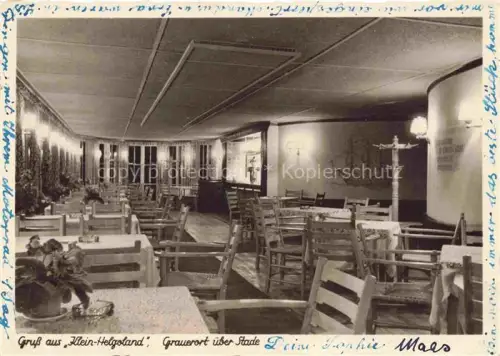 AK / Ansichtskarte Stade  Elbe Niedersachsen Ausflugsgaststaette Grauerort Gastraum