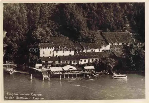 AK / Ansichtskarte Caprino Lugano TI Ancien Restaurant Fliegeraufnahme