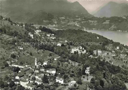 AK / Ansichtskarte Neggio LUGANO TI Fliegeraufnahme mit Pensione Cal del Sole