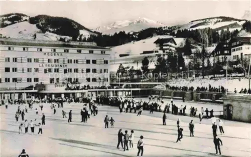 AK / Ansichtskarte Megeve Bonneville 74 Haute-Savoie Hotel de la Residence Eislaufbahn Wintersportplatz Alpen