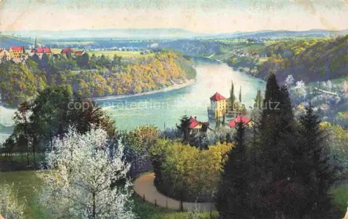 AK / Ansichtskarte SCHAFFHAUSEN  SH Panorama Rheinfall Rheintal Schloesschen Woerth Photochromie
