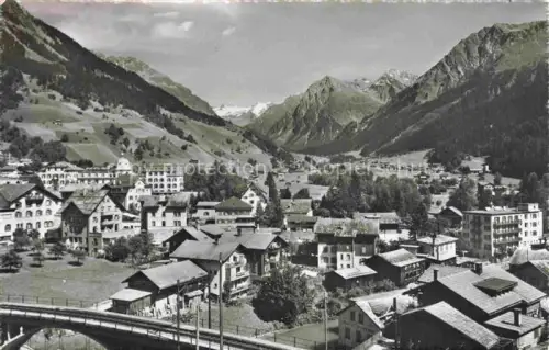AK / Ansichtskarte Klosters-Serneus GR Panorama Blick gegen Silvrettagruppe