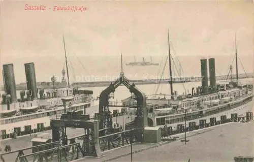 AK / Ansichtskarte SAssNITZ Ostseebad Ruegen Faehrschiffhafen