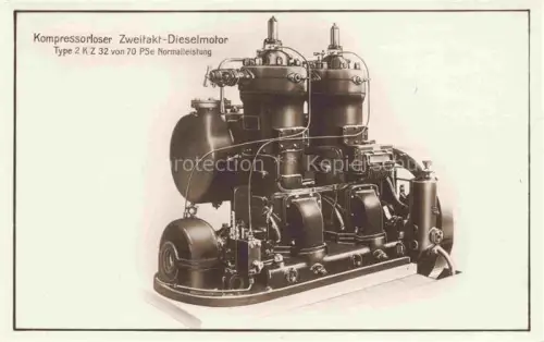 AK / Ansichtskarte KIEL  CITY Deutsche Werke Kiel Zweitakt-Dieselmotor