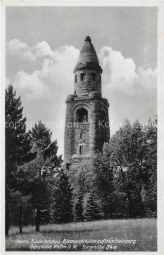 AK / Ansichtskarte Asch  Boehmen AS Sudetengau CZ Bismarckturm auf dem Hainberg