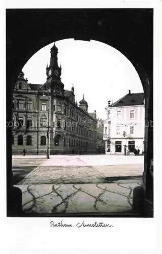 AK / Ansichtskarte Amstetten Mostviertel-Eisenwurzen Niederoesterreich AT Durchblick zum Rathaus