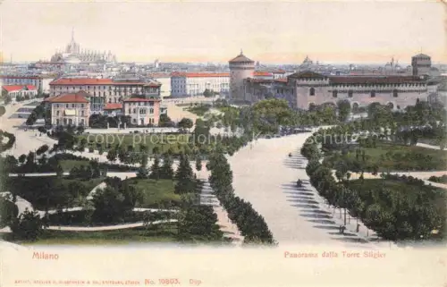 AK / Ansichtskarte MILANO Mailand IT Panorama dalla Torre Stigler