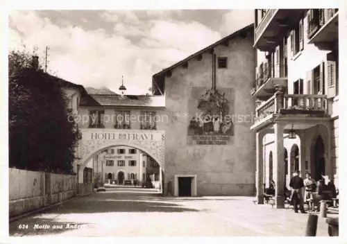 AK / Ansichtskarte Andeer GR Ortszentrum Hotel Fravi