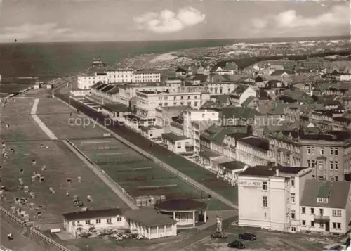 AK / Ansichtskarte NORDERNEY Nordseebad Niedersachsen Panorama mit Tennisplaetzen