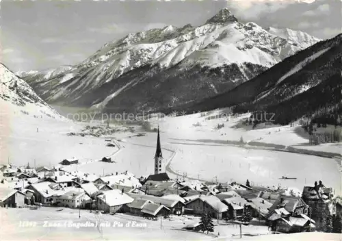 AK / Ansichtskarte Zuoz Maloja GR Winterpanorama Blick gegen Piz d'Esan