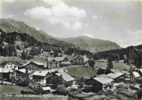 AK / Ansichtskarte Feldis Veulden Hinterrhein GR Panorama Domleschg