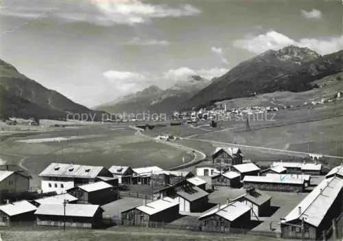 AK / Ansichtskarte S-chanf GR Flablager mit Blick gegen Zuoz