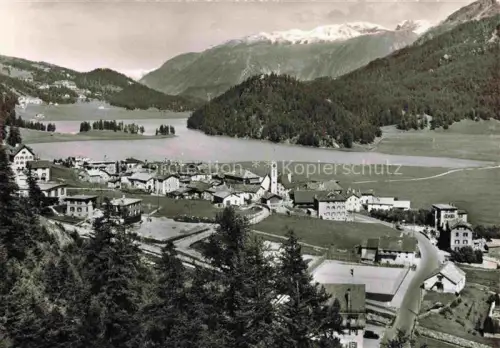 AK / Ansichtskarte Silvaplana GR Panorama mit Champferersee