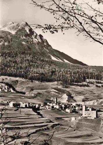 AK / Ansichtskarte Riom Albula GR Panorama Blick gegen Piz Toissa