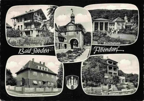 AK / Ansichtskarte BAD SOODEN-ALLENDORF Haus Barbara Kurmittelhaus Soodener Tor Haus Biskamp und Haus Glueckauf