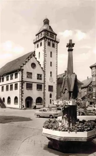 AK / Ansichtskarte Mosbach Baden Neckar-Odenwald-Kreis BW Rathaus mit Brunnen