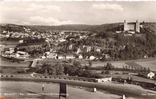 AK / Ansichtskarte Eichstaett Oberbayern Gesamtansicht mit Willibaldsburg