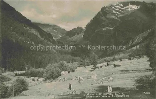 AK / Ansichtskarte Stoessi (Alp) Silenen UR Panorama Hotel S.A.C. Scheerhorn und Duessistock
